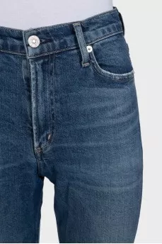 Cropped flared jeans with a mid-rise
