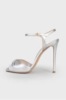 Silver barefoot sandals