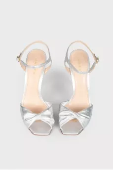 Silver barefoot sandals