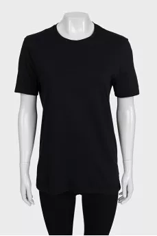 Black regular fit T-shirt