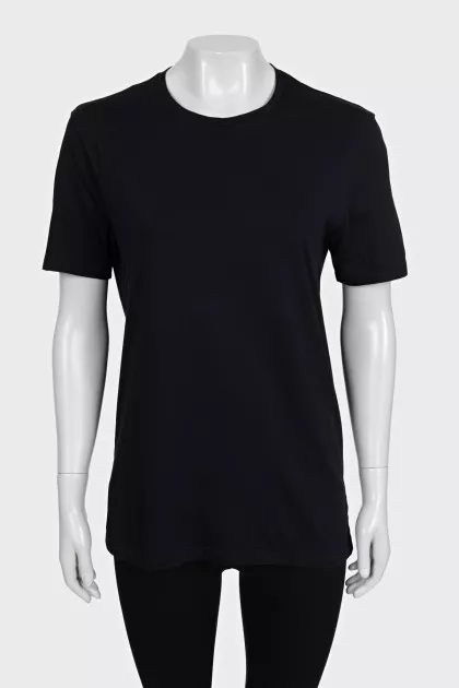 Black regular fit T-shirt
