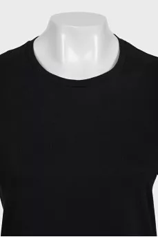 Black regular fit T-shirt