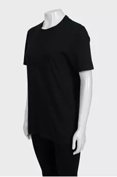 Black regular fit T-shirt