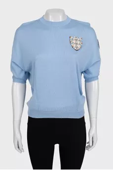 Light blue short-sleeved jumper