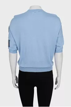 Light blue short-sleeved jumper