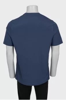 Men's blue t-shirt with patch pocket