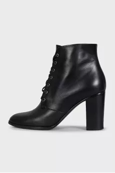 Black leather ankle boots Interlocking