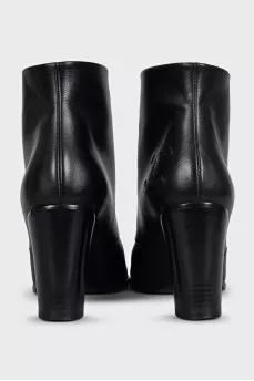 Black leather ankle boots Interlocking
