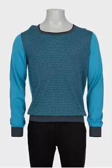 Men's cashmere jumper with signature print