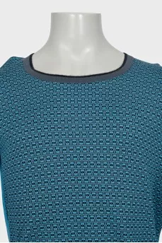 Men's cashmere jumper with signature print