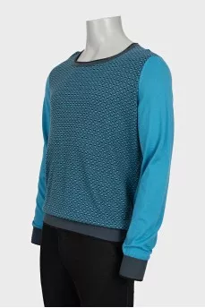 Men's cashmere jumper with signature print