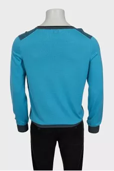 Men's cashmere jumper with signature print