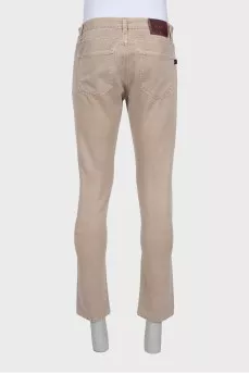 Men's tapered fit jeans in beige