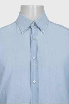 Men's light blue button-down shirt
