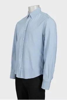 Men's light blue button-down shirt