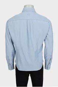 Men's light blue button-down shirt