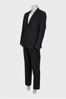 Men's wool suit with straight trousers