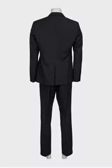 Men's wool suit with straight trousers