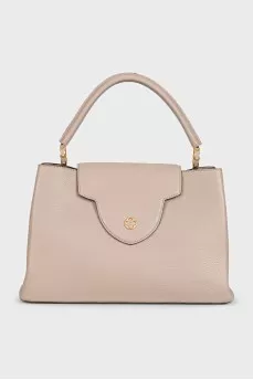 Gray leather Capucines MM bag
