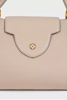 Gray leather Capucines MM bag