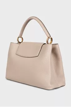 Gray leather Capucines MM bag