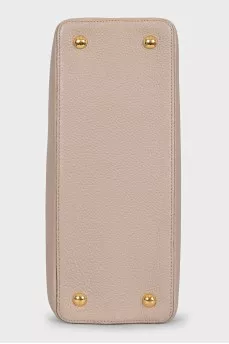 Gray leather Capucines MM bag