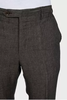 Men's black straight-leg trousers