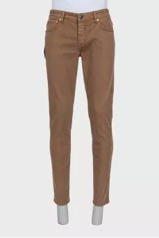Men's brown jeans with tag