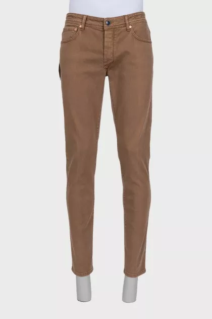 Men's brown jeans with tag