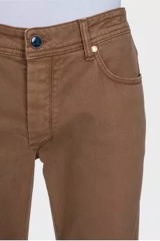 Men's brown jeans with tag