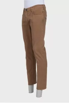 Men's brown jeans with tag