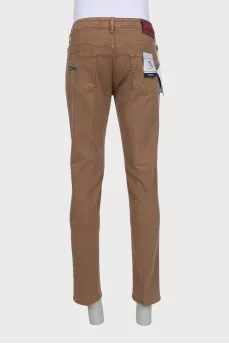 Men's brown jeans with tag