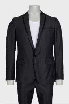 Men's suit consisting of a jacket and trousers with stripes
