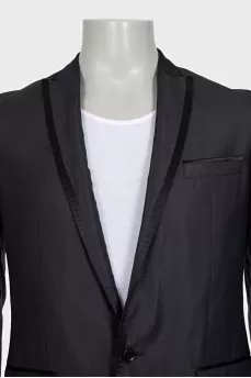 Men's suit consisting of a jacket and trousers with stripes