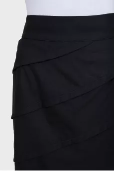 Black draped skirt
