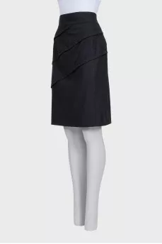 Black draped skirt