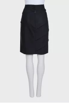 Black draped skirt
