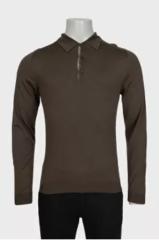 Men's Merino Wool Jumper with Buttons
