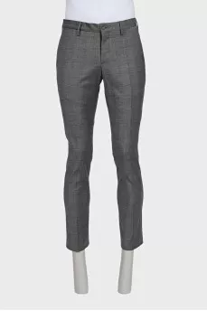 Men's gray single-breasted suit