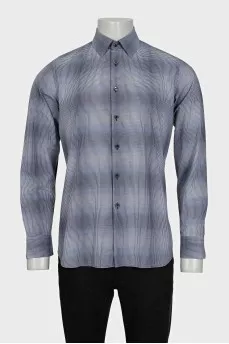 Men's gray shirt with a gradient print