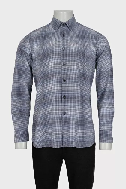 Men's gray shirt with a gradient print