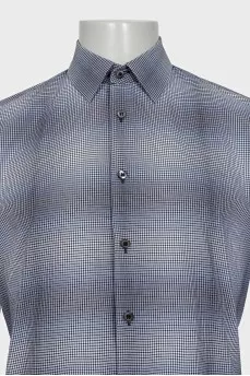 Men's gray shirt with a gradient print