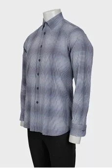Men's gray shirt with a gradient print