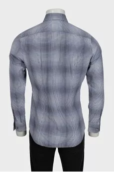 Men's gray shirt with a gradient print