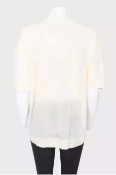 Silk patterned t-shirt