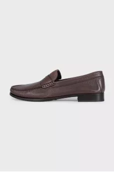 Men's brown leather loafers
