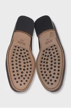 Men's brown leather loafers