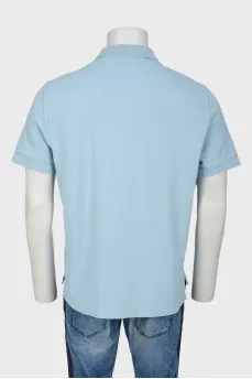 Men's blue polo