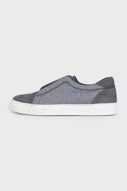 Men's grey slip-ons