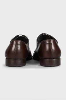 Men's leather lace-up shoes with perforations